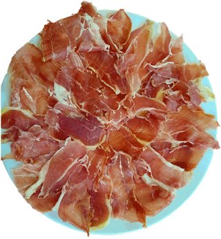 plato de jamón serrano