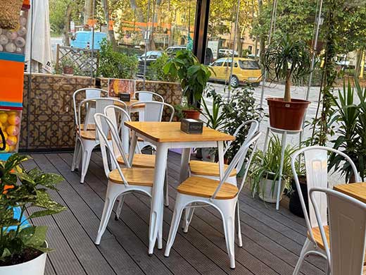 terraza del bar María Cristina en Brihuega